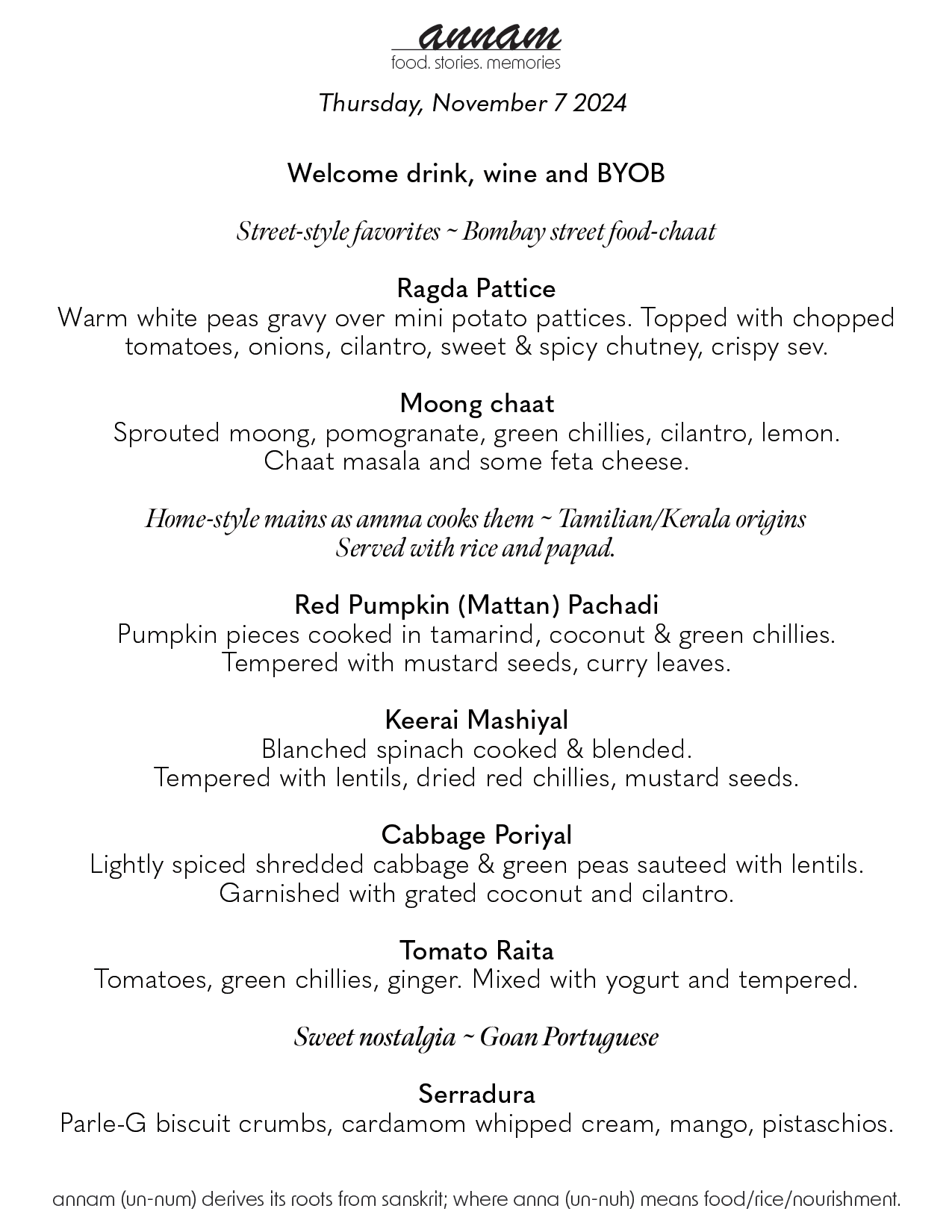 Annam Dinner Series