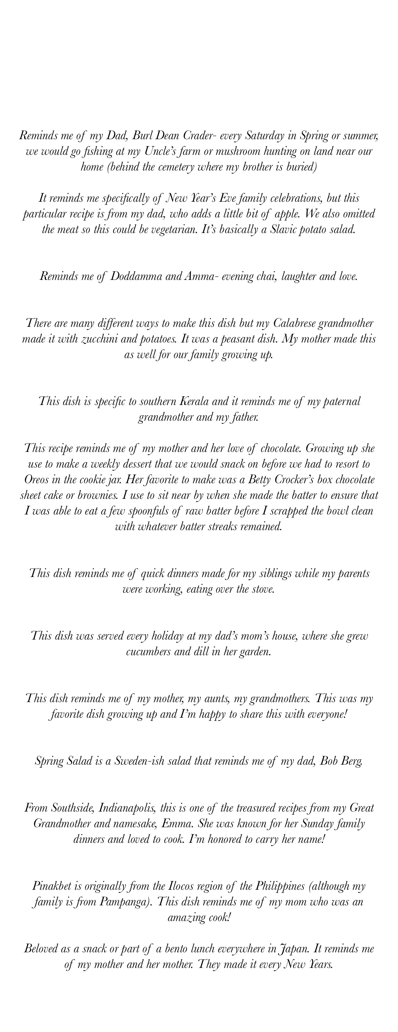Book Feast menu page 2