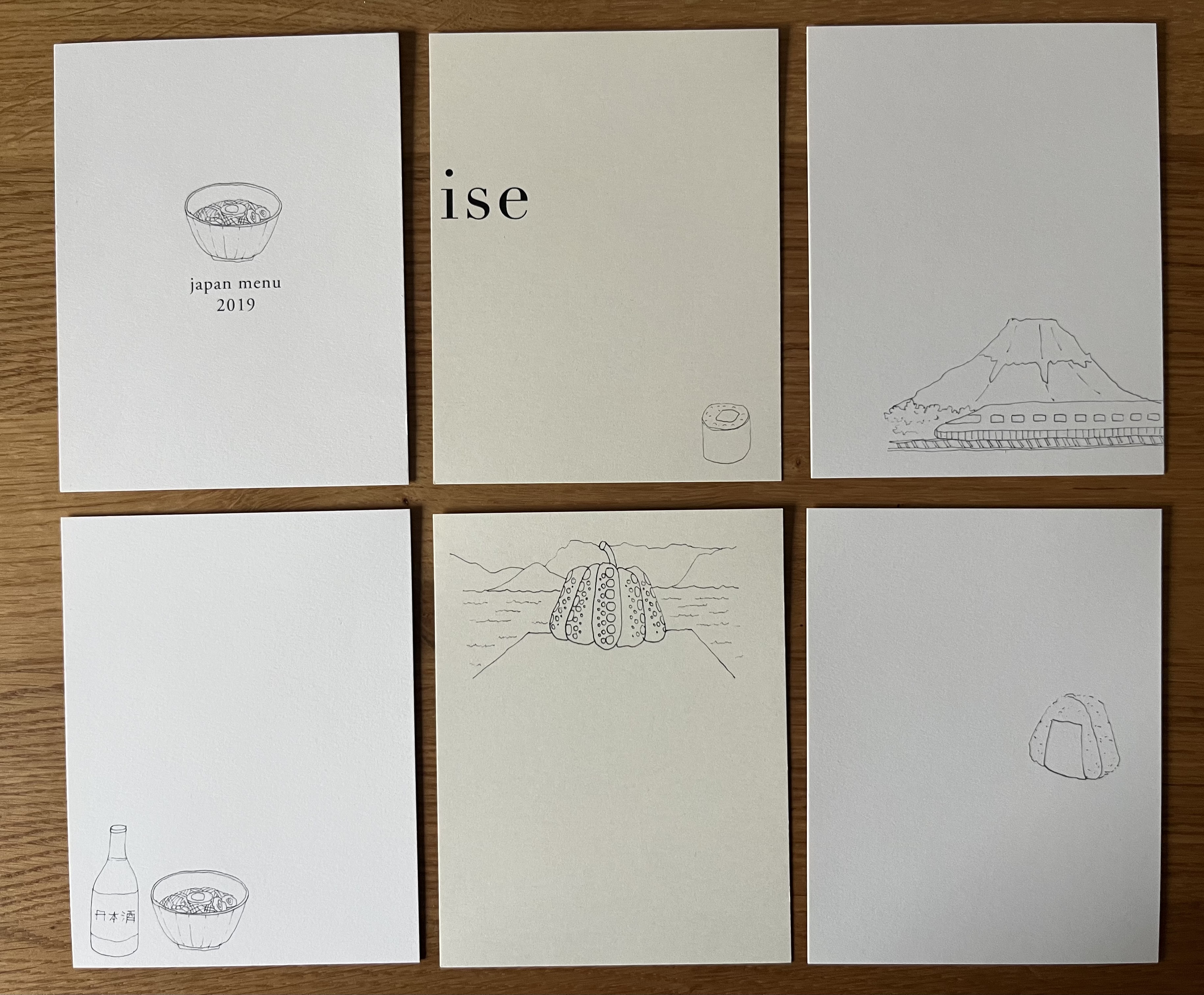Japan Menu Cards