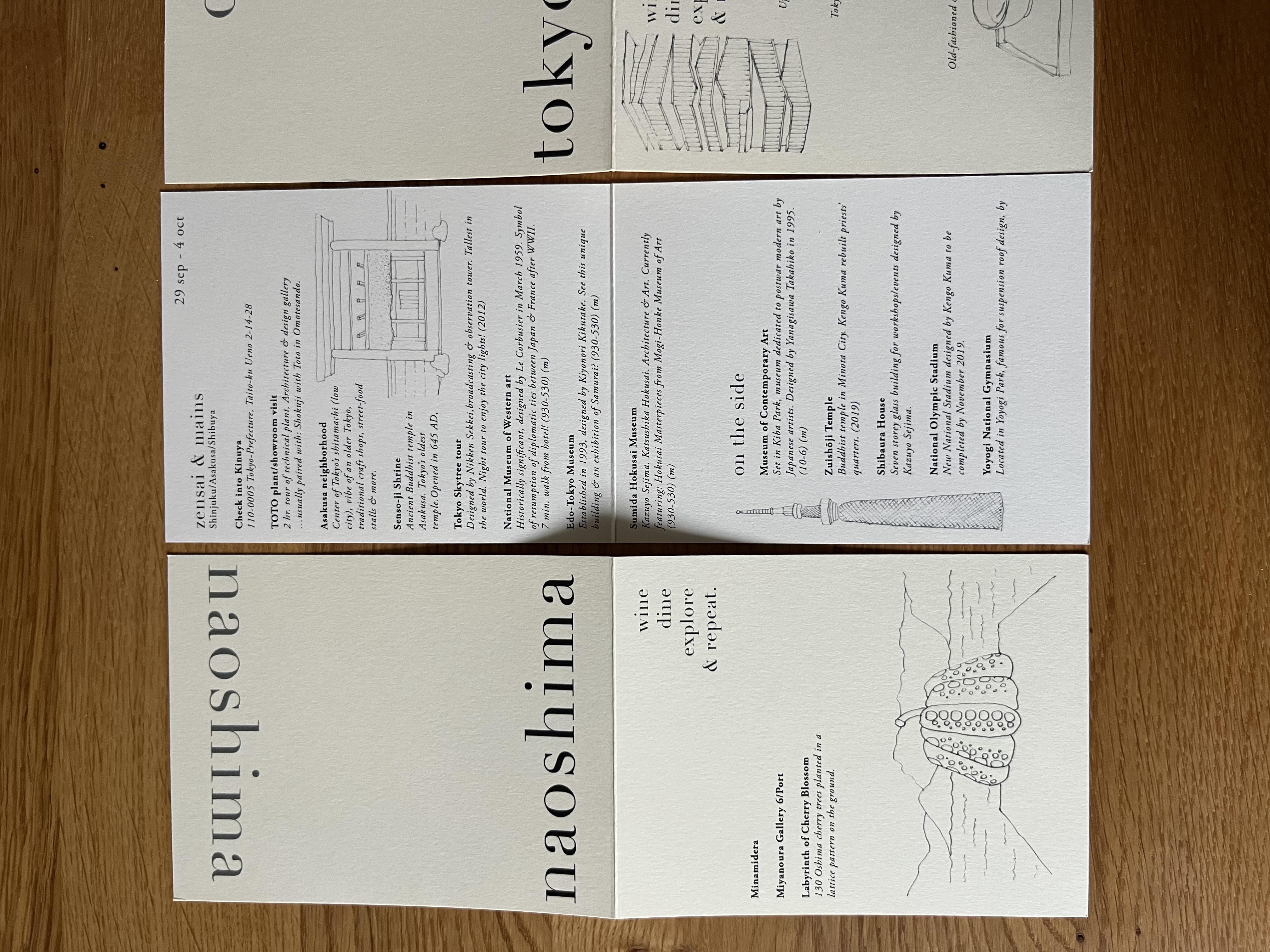 Japan Menu Cards